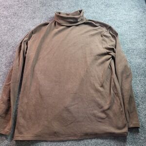 Express Men's Brown Turtleneck Long Sleeve Casual Pullover Top Size L